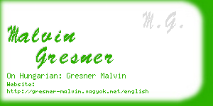 malvin gresner business card